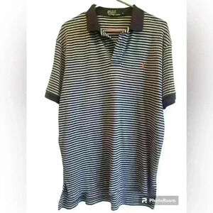 Polo by Ralph Lauren Size Medium Navy and White Striped